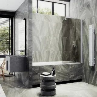 Шторка на ванну MaybahGlass MGV-606-1 50см белый