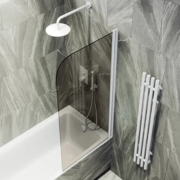 Шторка на ванну MaybahGlass MGV-622-1 80см белый