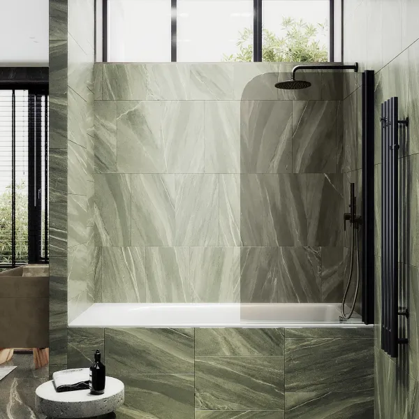 Шторка на ванну MaybahGlass MGV-606-6 50см чёрный