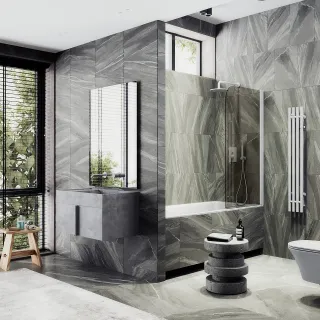 Шторка на ванну MaybahGlass MGV-622-1 80см белый