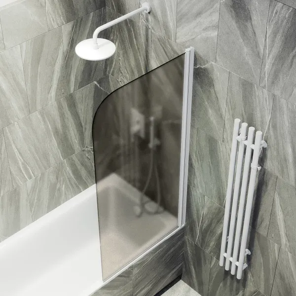 Шторка на ванну MaybahGlass MGV-602-1 40см белый