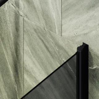 Шторка на ванну MaybahGlass MGV-603-6 40см чёрный