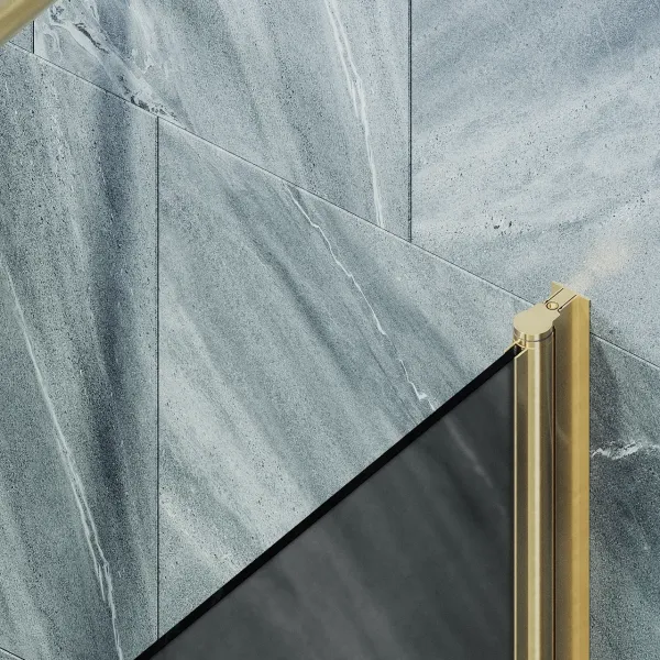 Шторка на ванну MaybahGlass MGV-619-3 70см золото