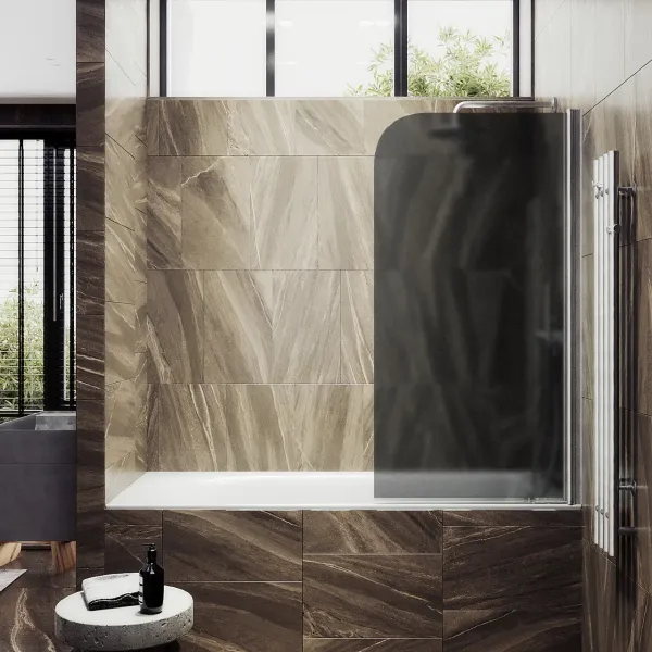 Шторка на ванну MaybahGlass MGV-614-5 60см хром матовый