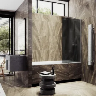 Шторка на ванну MaybahGlass MGV-88-5ш 80см хром матовый