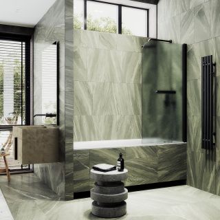 Шторка на ванну MaybahGlass MGV-769-6 40см чёрный