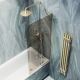 Шторка на ванну MaybahGlass MGV-657-3 69см золото
