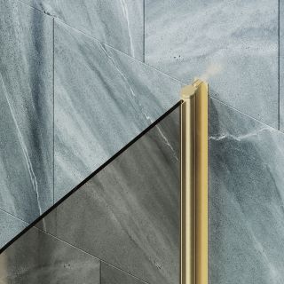 Шторка на ванну MaybahGlass MGV-789-3 80см золото