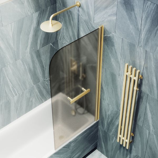 Шторка на ванну MaybahGlass MGV-772-3 50см золото
