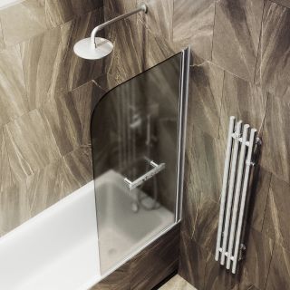 Шторка на ванну MaybahGlass MGV-772-5 50см хром матовый