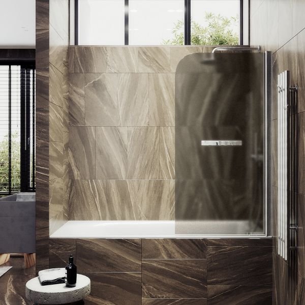 Шторка на ванну MaybahGlass MGV-772-5 50см хром матовый