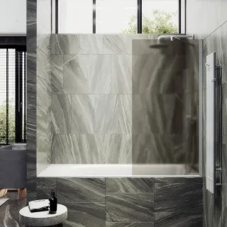 Шторка на ванну MaybahGlass MGV-76-1ш 80см белый