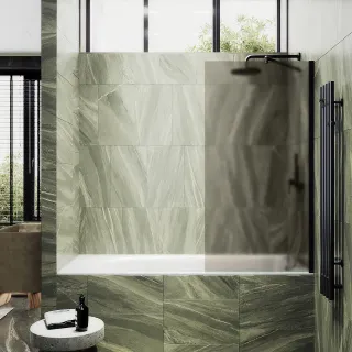 Шторка на ванну MaybahGlass MGV-75-6ш 70см чёрный