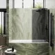 Шторка на ванну MaybahGlass MGV-78-6ш 40см чёрный