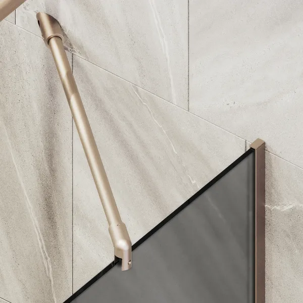 Шторка на ванну MaybahGlass MGV-86-2у 60см бронза