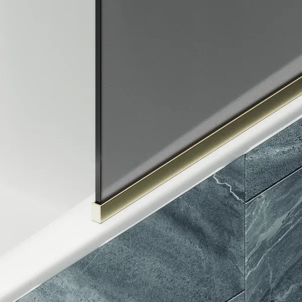 Шторка на ванну MaybahGlass MGV-145-3у 64см золото