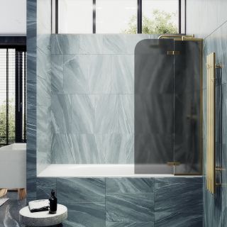 Шторка на ванну MaybahGlass MGV-919-3 99см золото