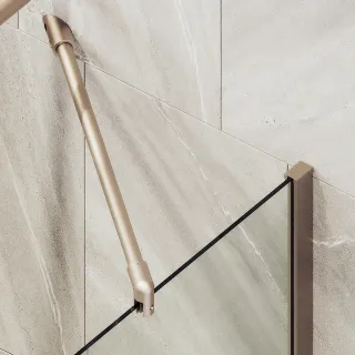Шторка на ванну MaybahGlass MGV-64-2ш 80см бронза