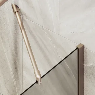 Шторка на ванну MaybahGlass MGV-70-2ш 80см бронза