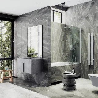 Шторка на ванну MaybahGlass MGV-598-1 60см белый