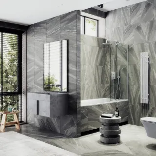 Шторка на ванну MaybahGlass MGV-248-1у 30см белый