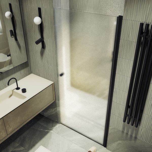 Душевая дверь MaybahGlass MGD-808-6 80см чёрный