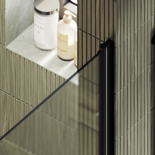 Душевая дверь MaybahGlass MGD-808-6 80см чёрный