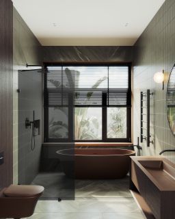 Душевая перегородка MaybahGlass MGD-274-6 79см чёрный