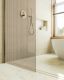 Душевая перегородка MaybahGlass MGD-696-3ш 79см золото