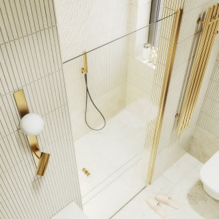 Душевая дверь MaybahGlass MGD-803-3 80см золото