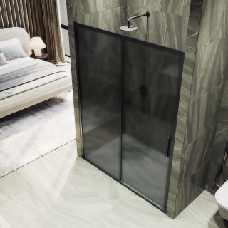 Душевая дверь MaybahGlass MGD-1288-6 120см чёрный/графит матовый