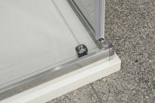 Душевой уголок прямоугольный, хром BelBagno UNO-AH-1-100/80-C-Cr