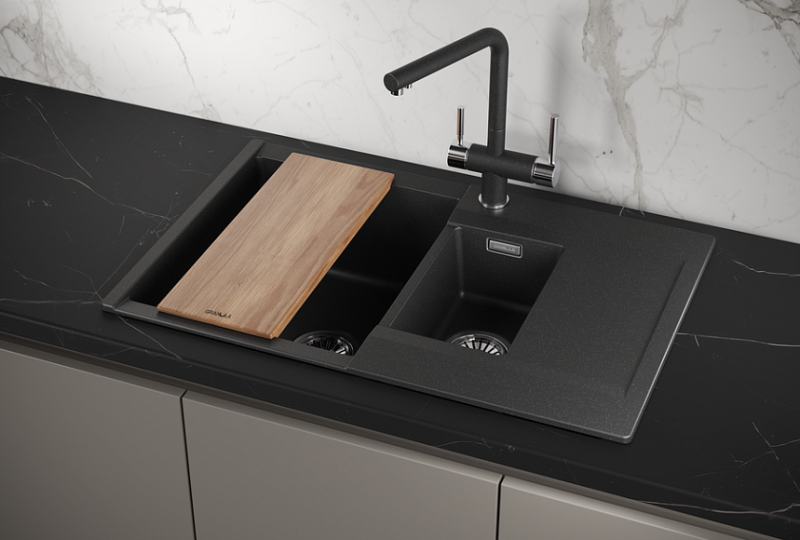 Мойка кухонная Granula 7808, ЧЁРНЫЙ