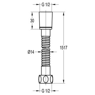 Душевой шланг Swedbe Terracotta Art 2535 150см тёмная бронза