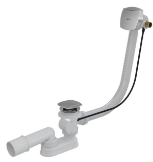 Слив-перелив для ванны AlcaPlast с напуском воды через перелив 57см хром A564KM3