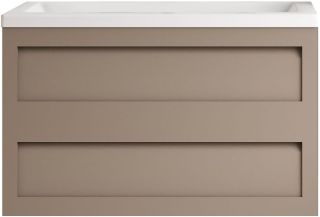 Подвесная тумба под раковину Art&Max Platino 90см капучино матовый AM-Platino-900-2C-SO-CM