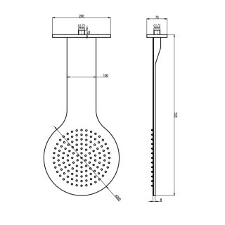 Верхний душ Rav Slezak KS0006 хром