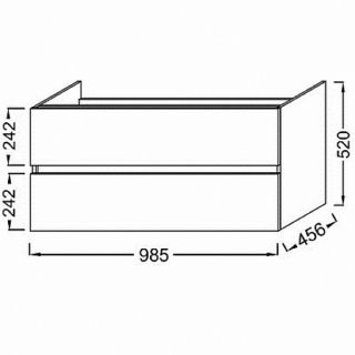 Тумба под раковину Jacob Delafon Tolbiac 100см дуб давос натуральный EB2383-E75