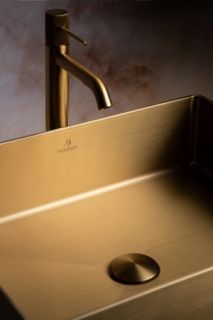 Раковина AltroBagno Accordo 001009 OrSp из нержавеющей стали золото матовое 