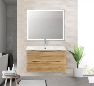 Тумба под раковину BelBagno подвесная 90x50см Rovere Rustico ACQUA-900-2C-SO-RR