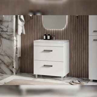 Тумба под раковину напольная Velvex Orlando tn.ORL.CLA.70.2Y белый матовый, 70 см