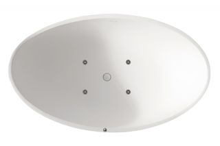 Акриловая ванна ABBER AB9239LED с хромотерапией 180x110см белый