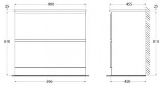 Тумба под раковину BelBagno напольная 90x85см Pino Scania ALBANO-900-2C-PIA-PS