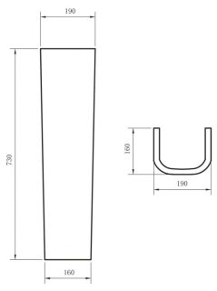 Чаша раковины BelBagno Albano 55см BB120L