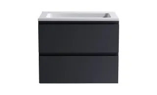 Тумба с раковиной Astra-Form Альфа 03060004ral7024+04010006 70 см тёмно-серый матовый