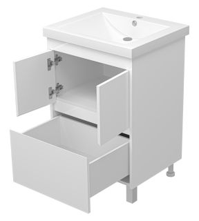 Напольная тумба под раковину Misty Алиса 58см белый