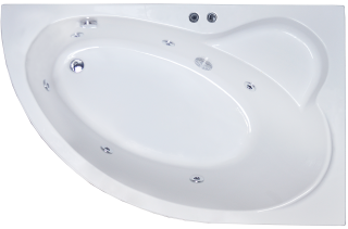 Гидромассажная ванна Royal Bath Alpine Standart 150x100см правая белый RB819100ST-R
