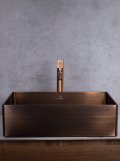 Раковина AltroBagno Accordo 001012 BrAn из нержавеющей стали бронза состаренная