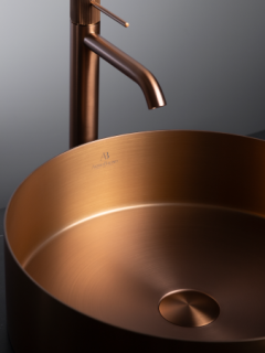 Раковина AltroBagno Luna 001003 RaSp из нержавеющей стали медь матовая