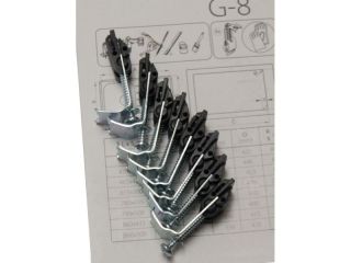 Монтажный комплект Alveus 1130394 для врезных моек 8 клипс для столешниц 20-30 мм